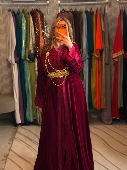 تكشيطة قطعتين من قفطان حرير