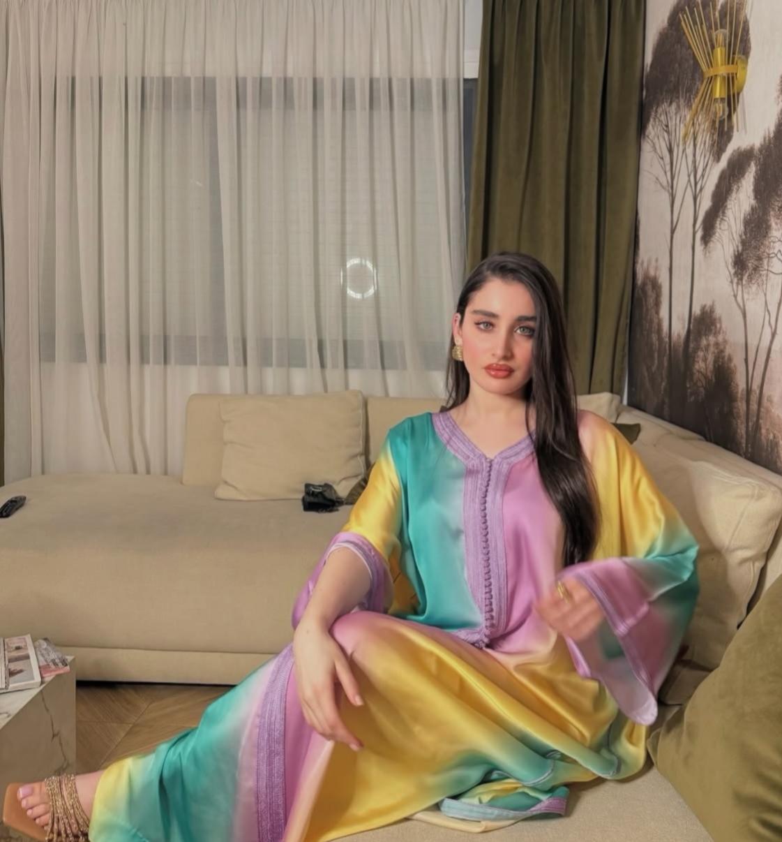 كندورة مغربية راقية من حرير فاخر